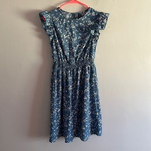 Shein blue floral dress XS